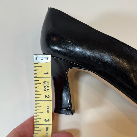 Etienne Aigner Kitten Heel Black Leather Shoes - Picture 10 of 10